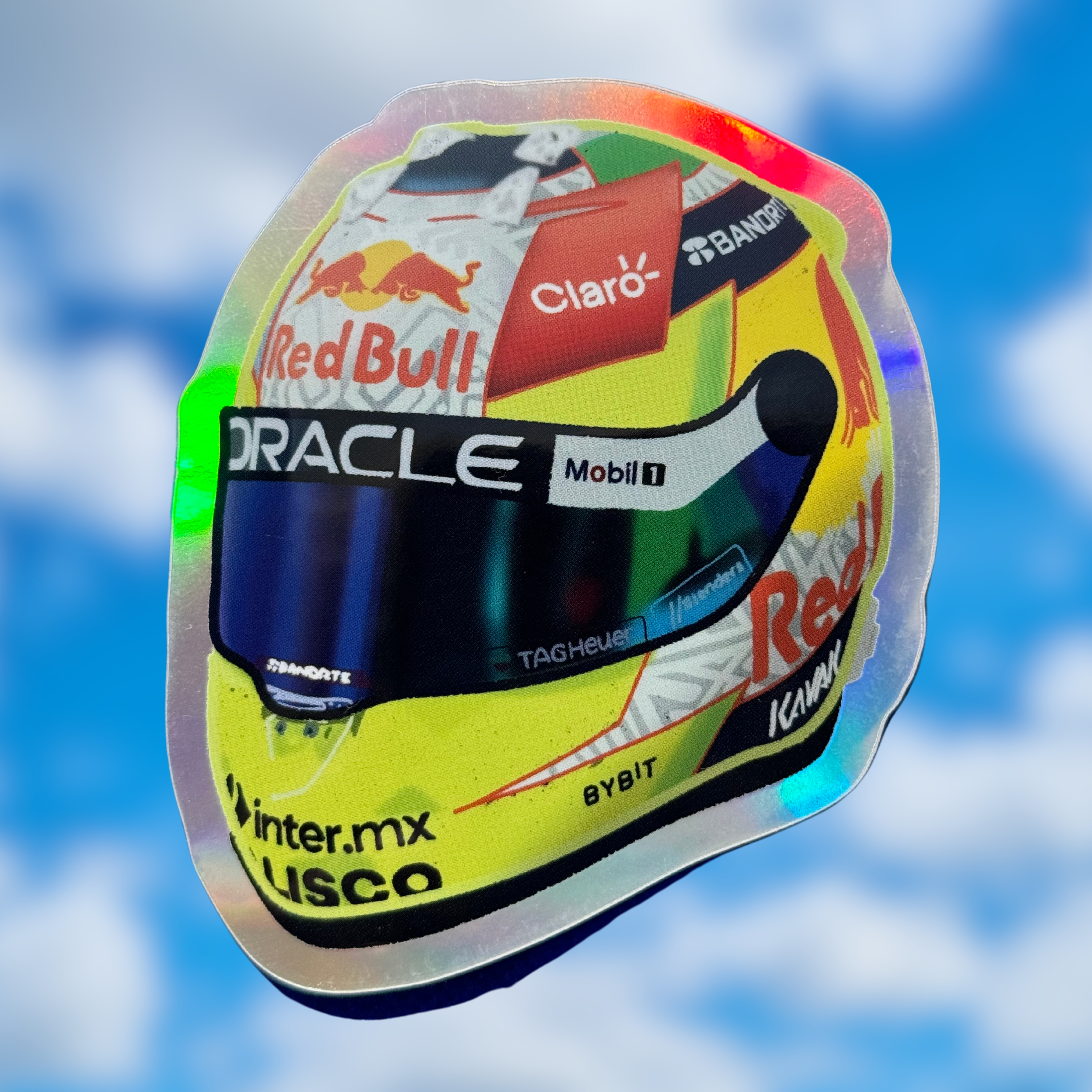 Large Sergio Perez helmet sticker