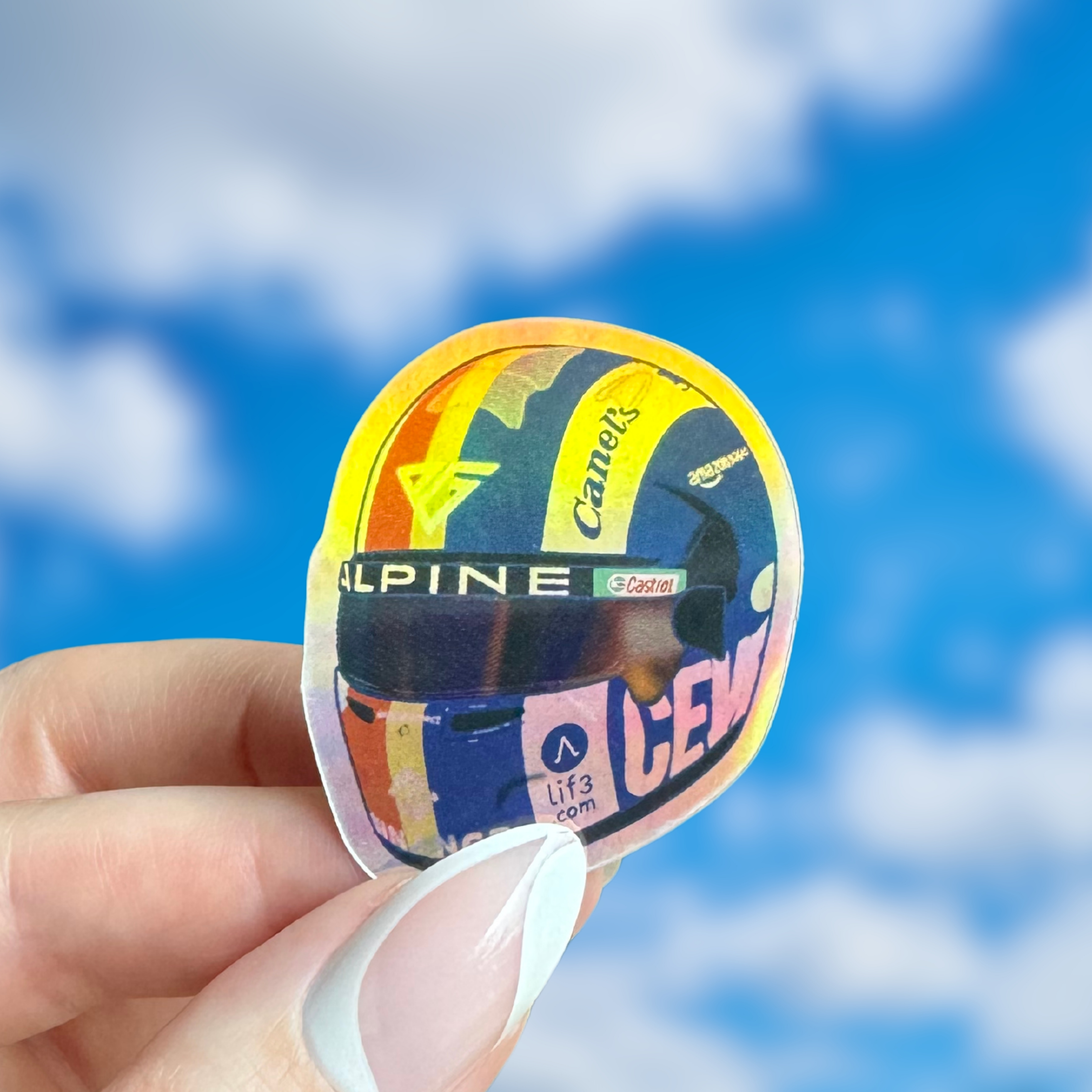 Pierre Gasly mini helmet sticker