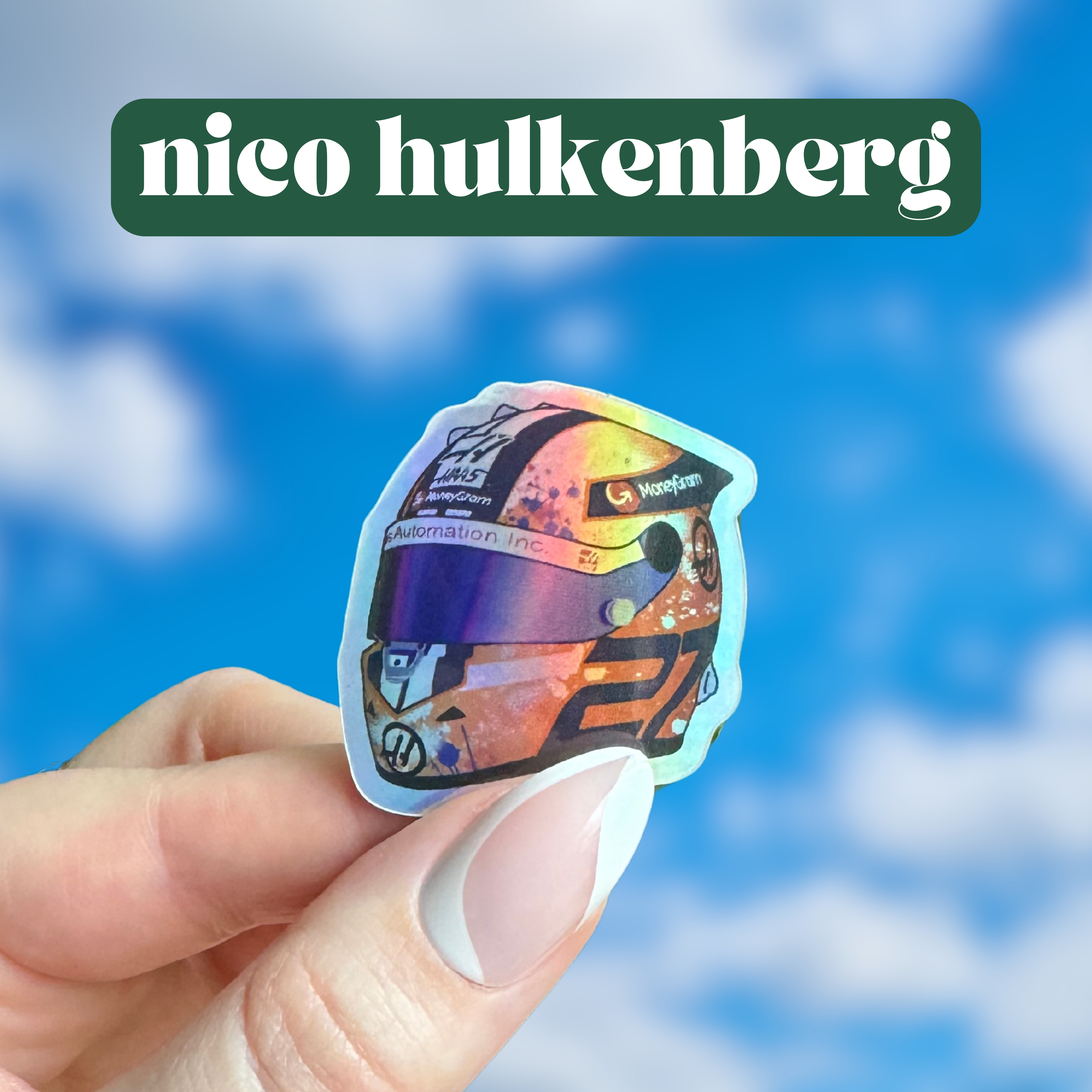 Nico Hulkenberg mini helmet sticker