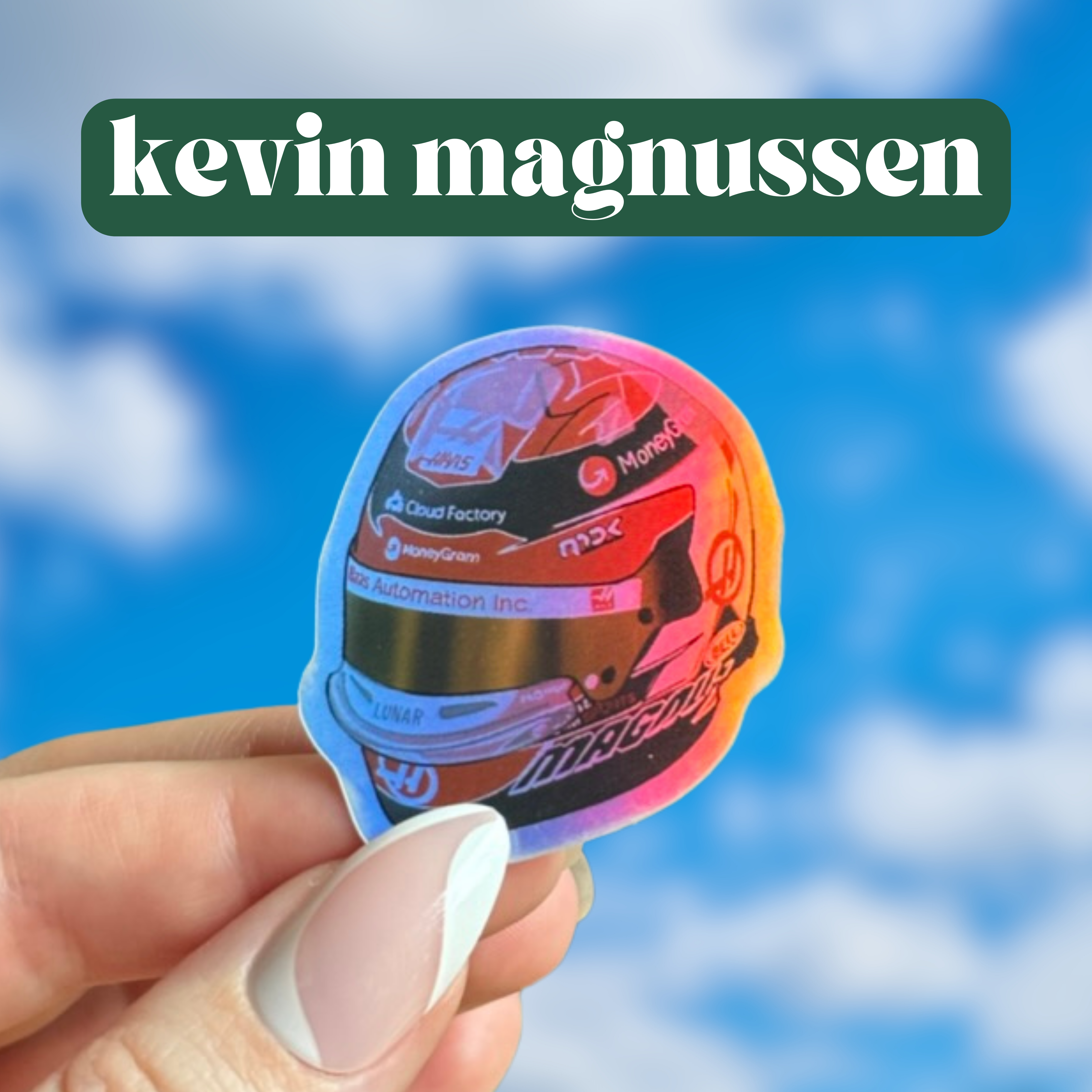 Kevin Magnussen mini helmet sticker