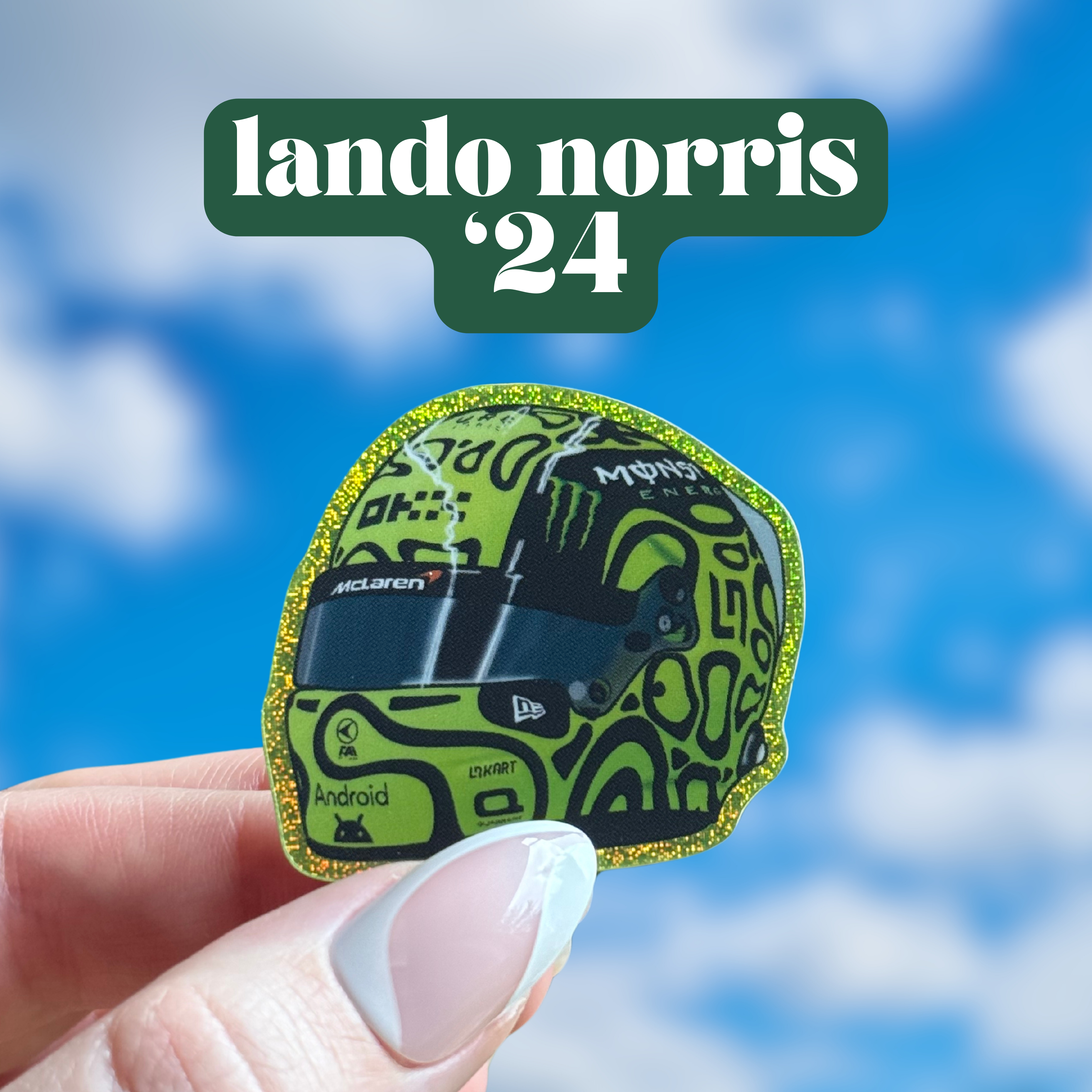 Lando Norris 2024 mini helmet sticker
