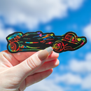 Scratch Art rainbow F1 car sticker