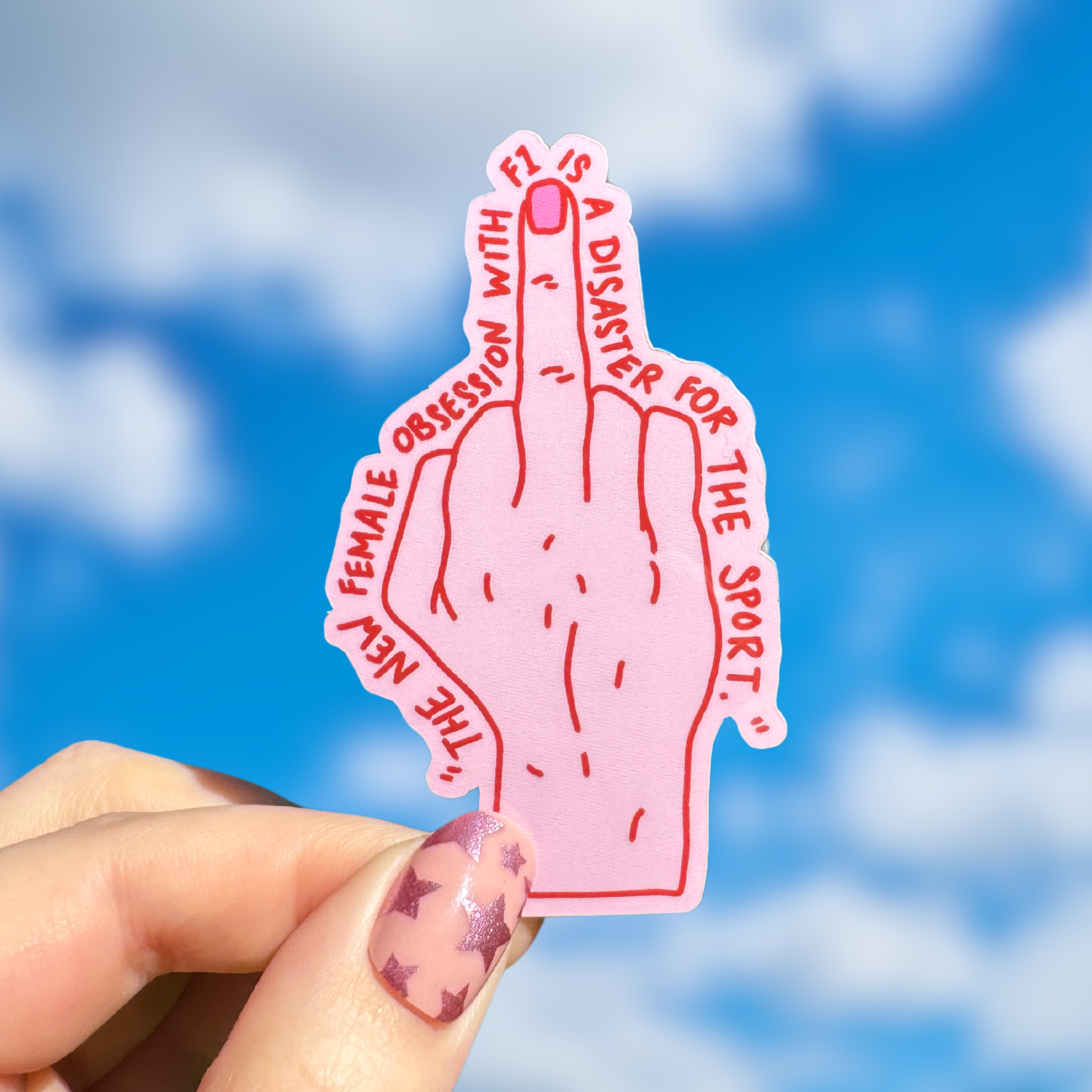 "Obsession" Middle Finger sticker