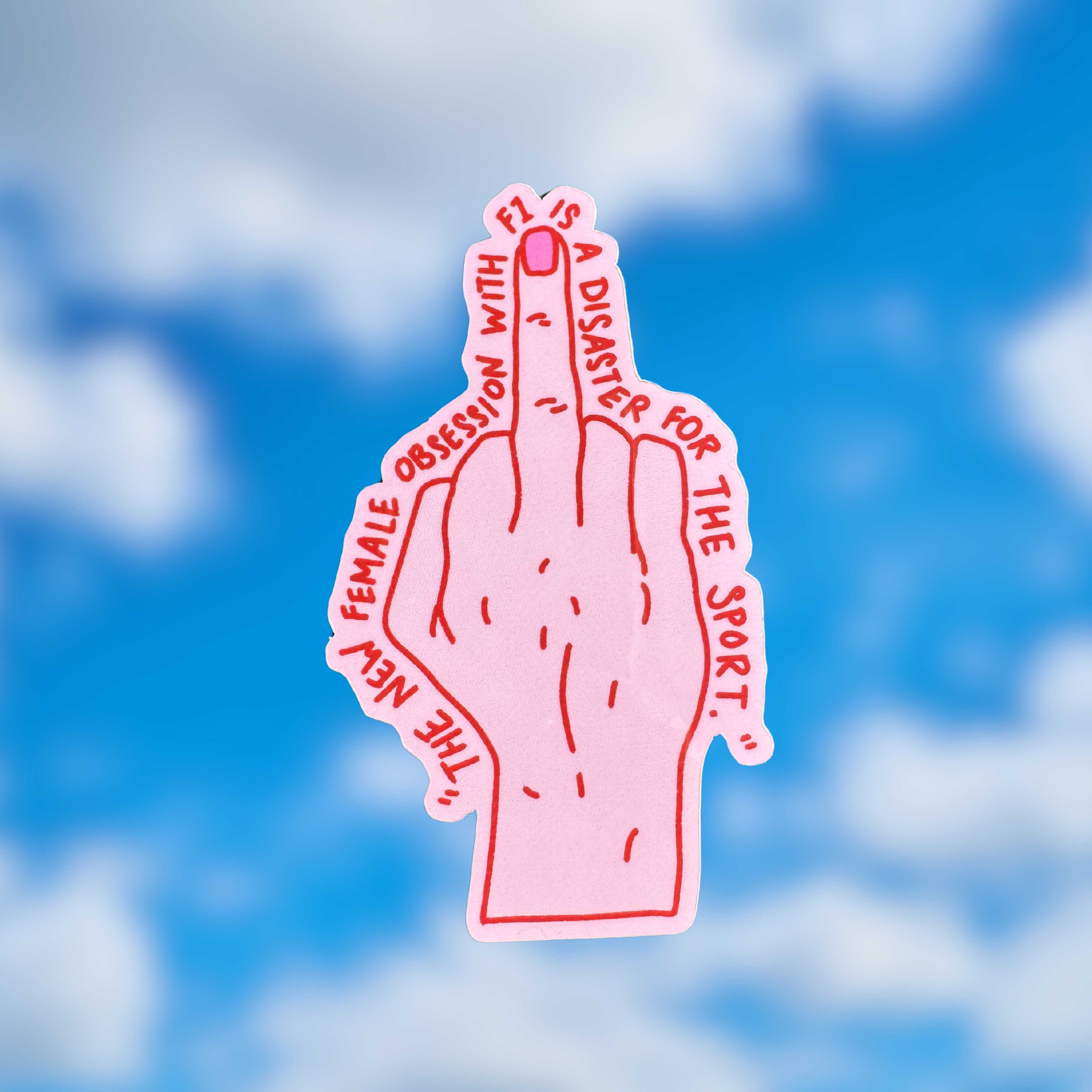 "Obsession" Middle Finger sticker