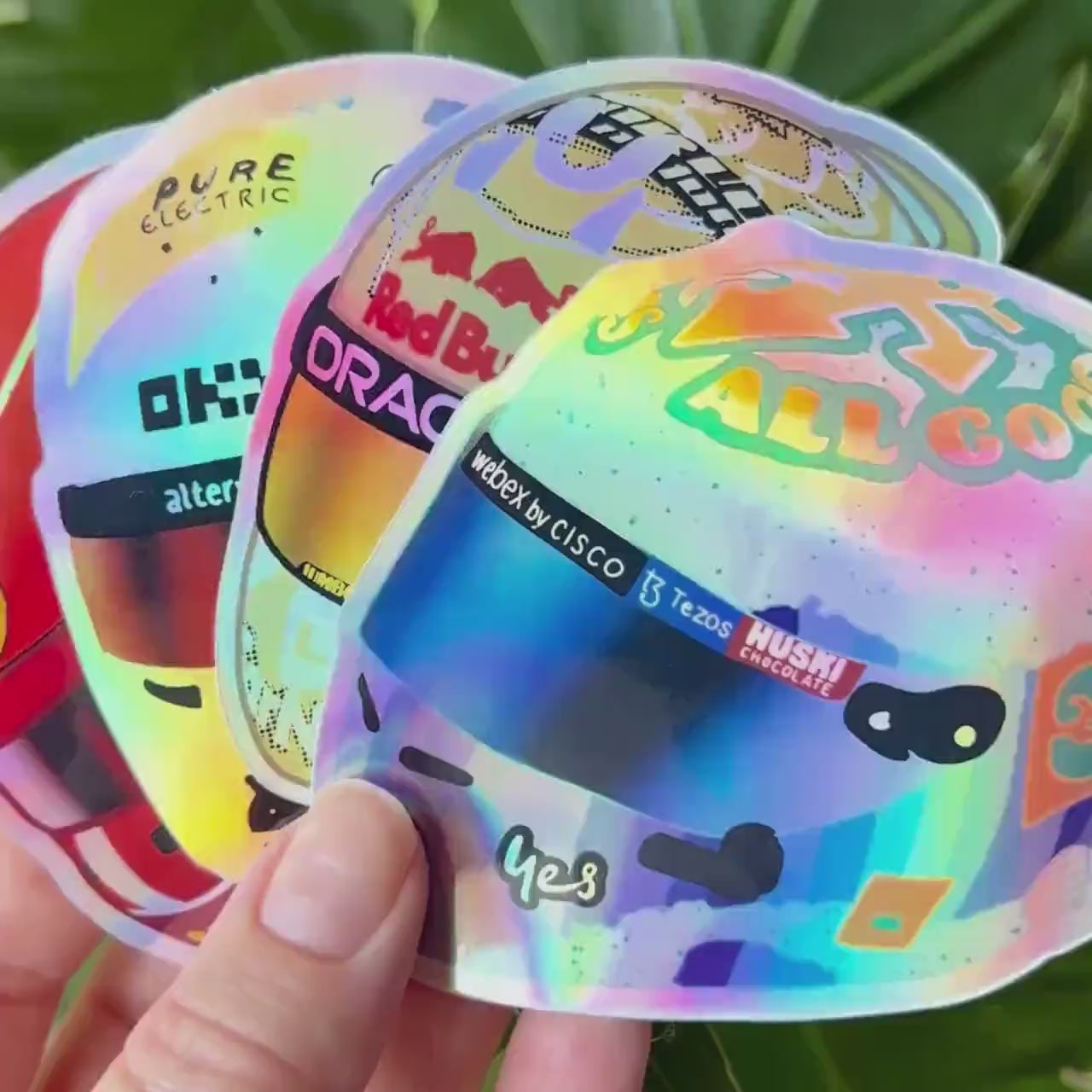 Large helmet stickers