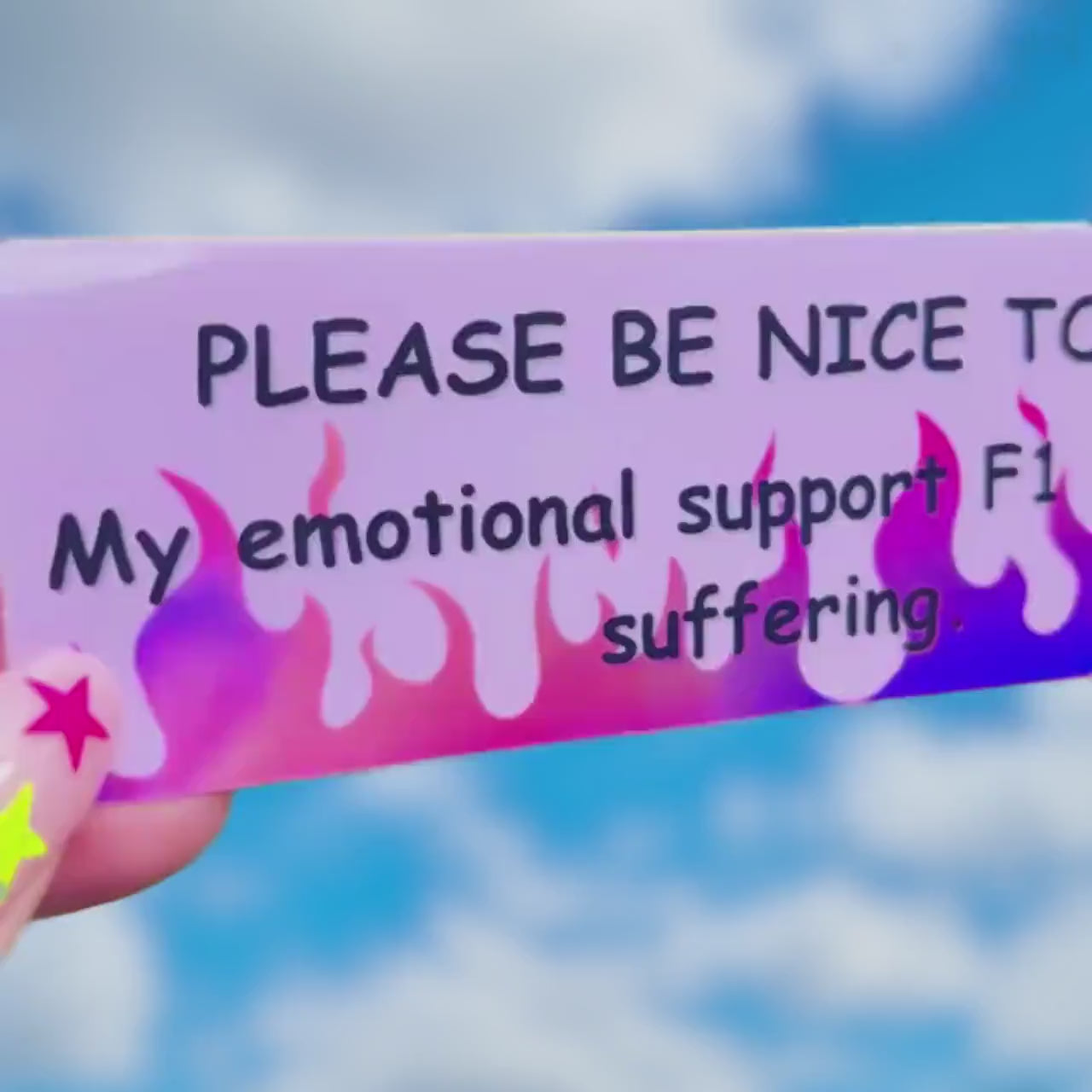 Emotional Support F1 driver sticker