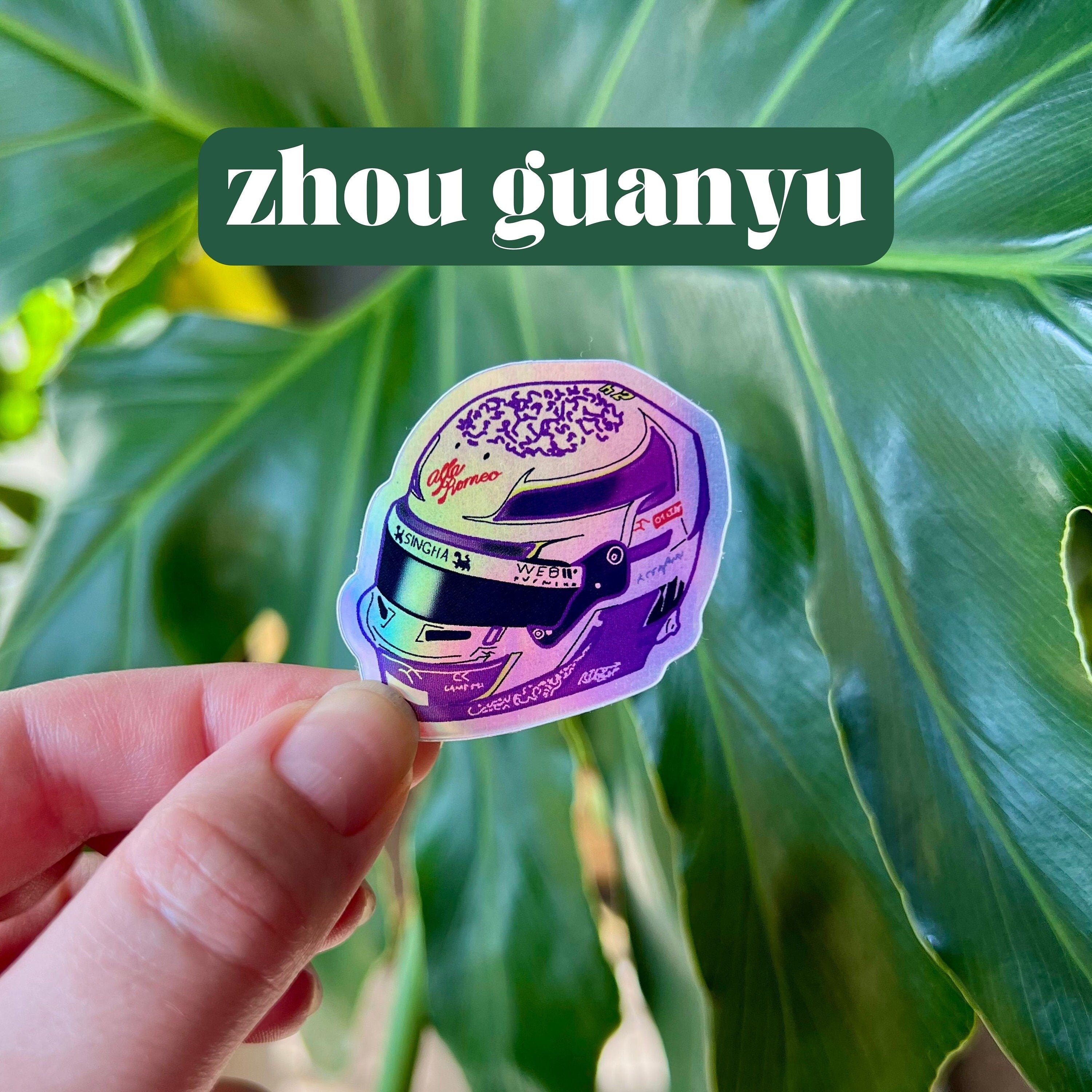 Zhou Guanyu mini helmet sticker