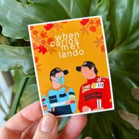 When Carlos Met Lando | Lando Norris Carlos Sainz sticker Mclaren Ferrari F1 Laptop and Water bottles Formula One duo
