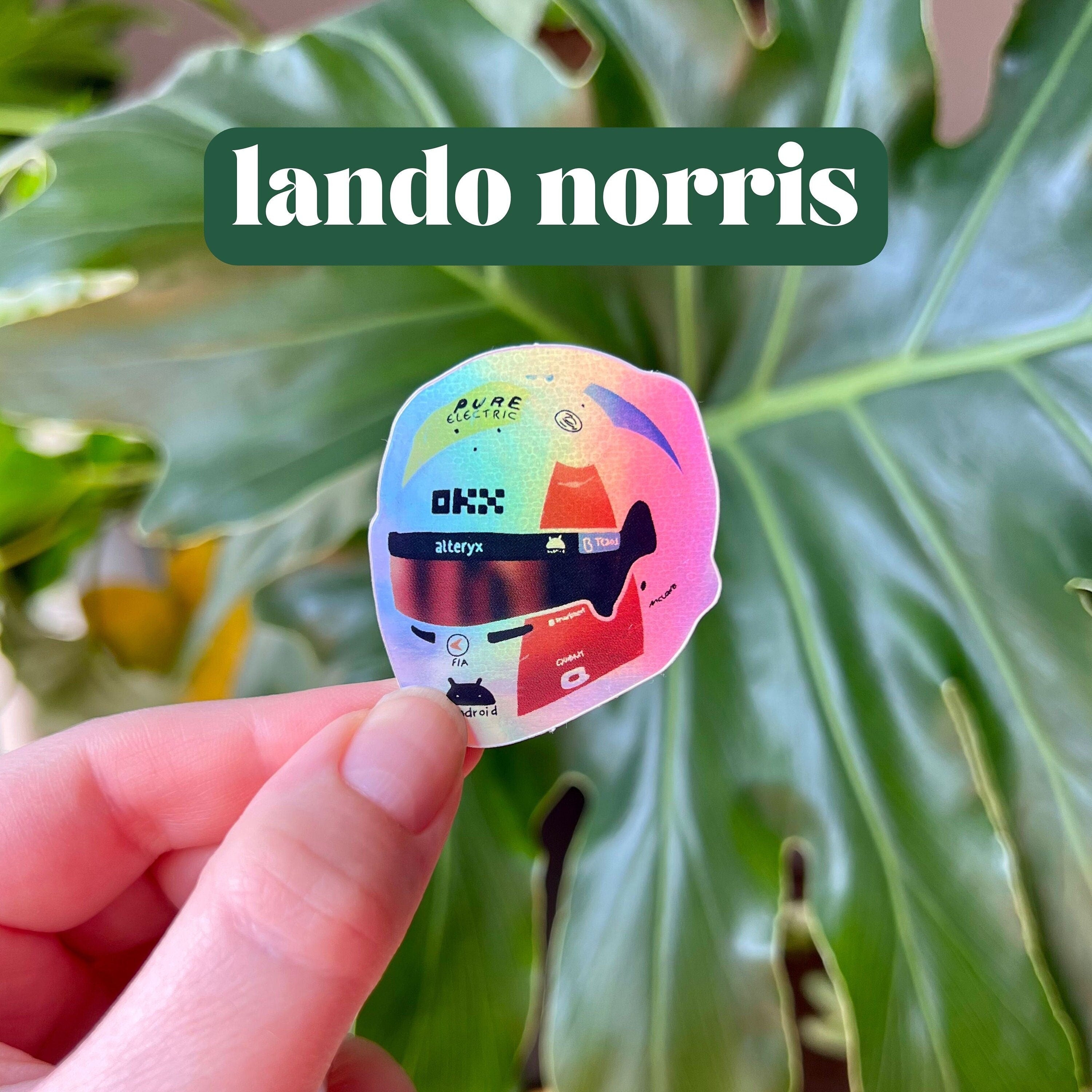 Lando Norris mini helmet sticker