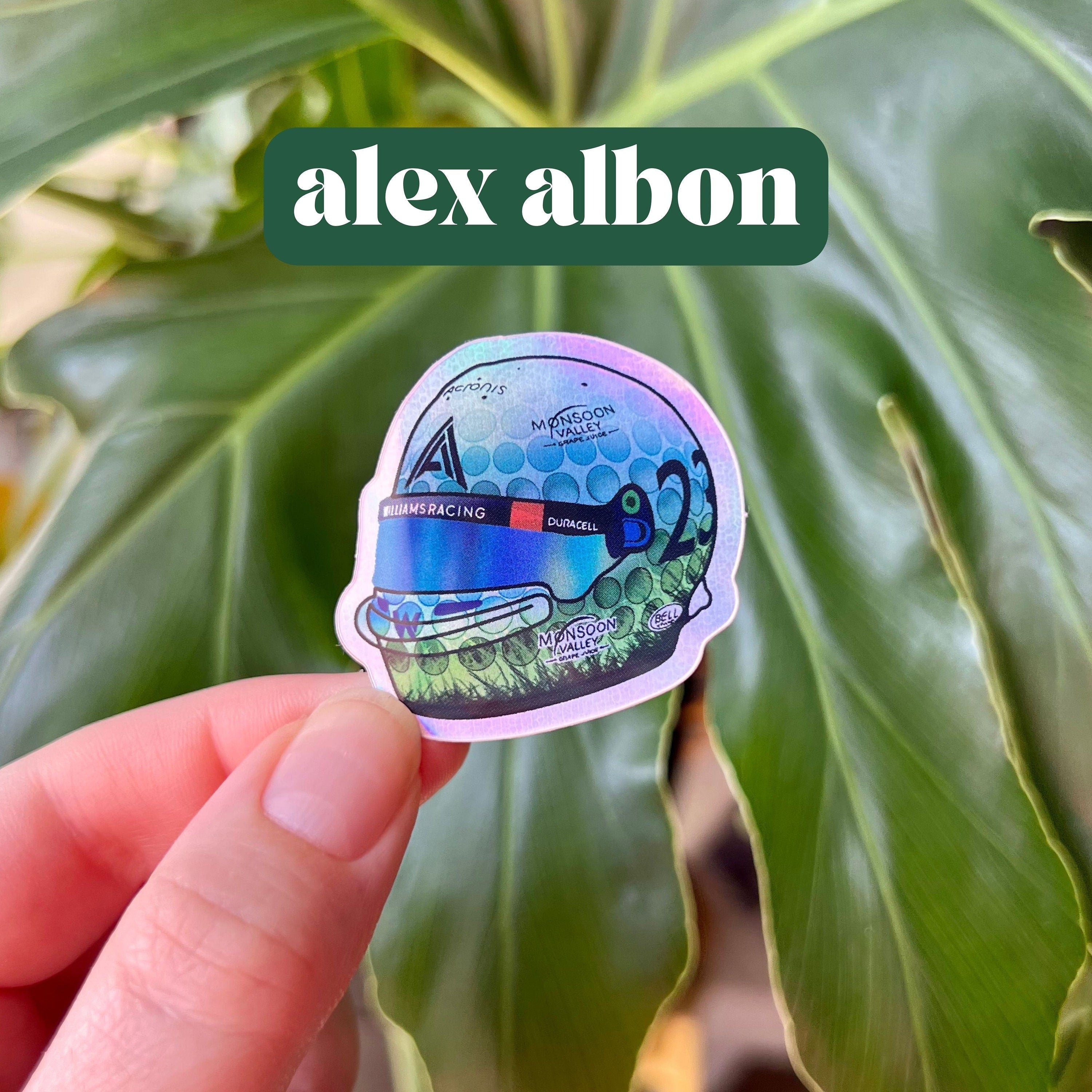 Alex Albon mini helmet sticker