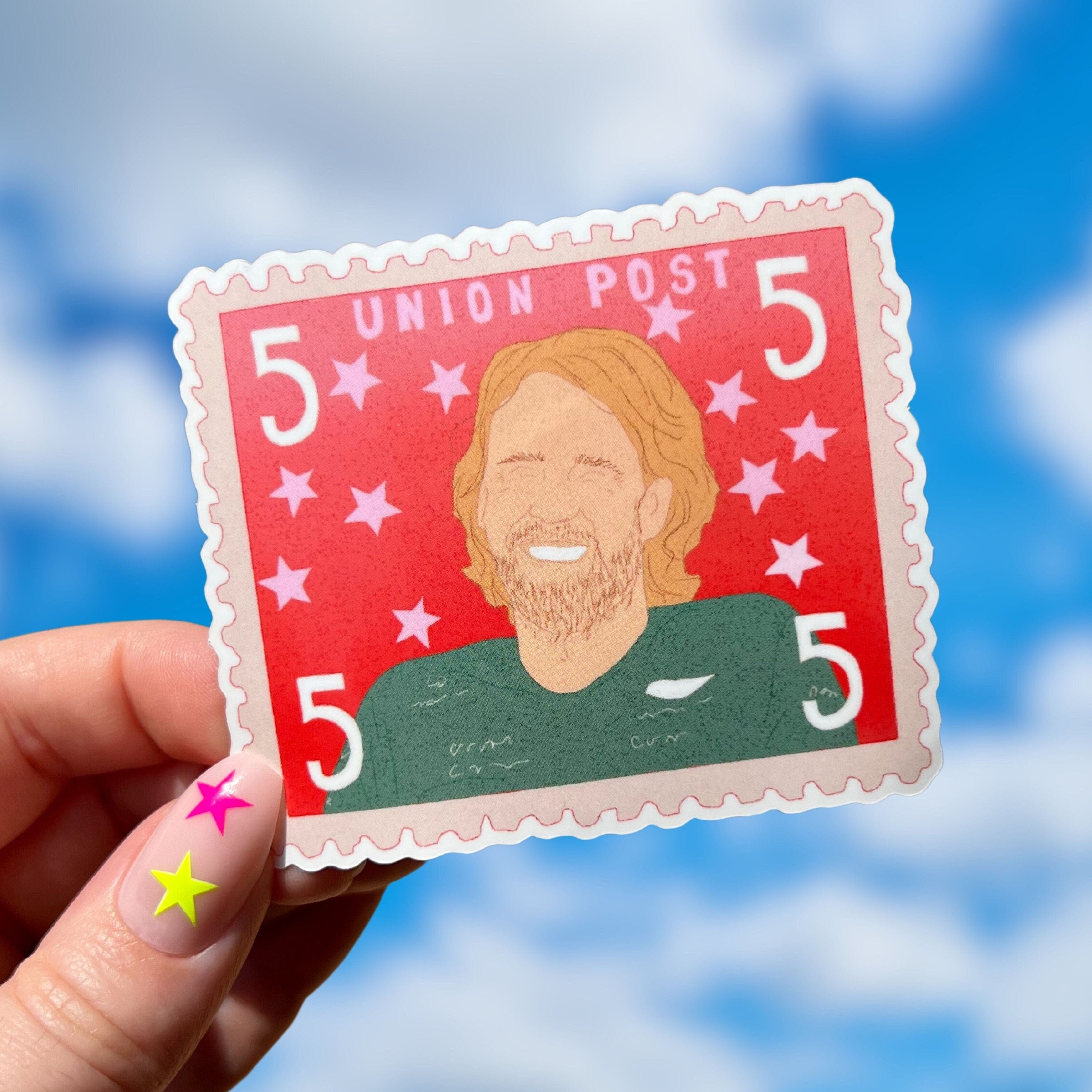 Sebastian Vettel smiling stamp sticker