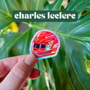 Charles Leclerc mini helmet sticker | cute Formula One sticker for notebooks, water bottles, laptops | F1 Ferrari