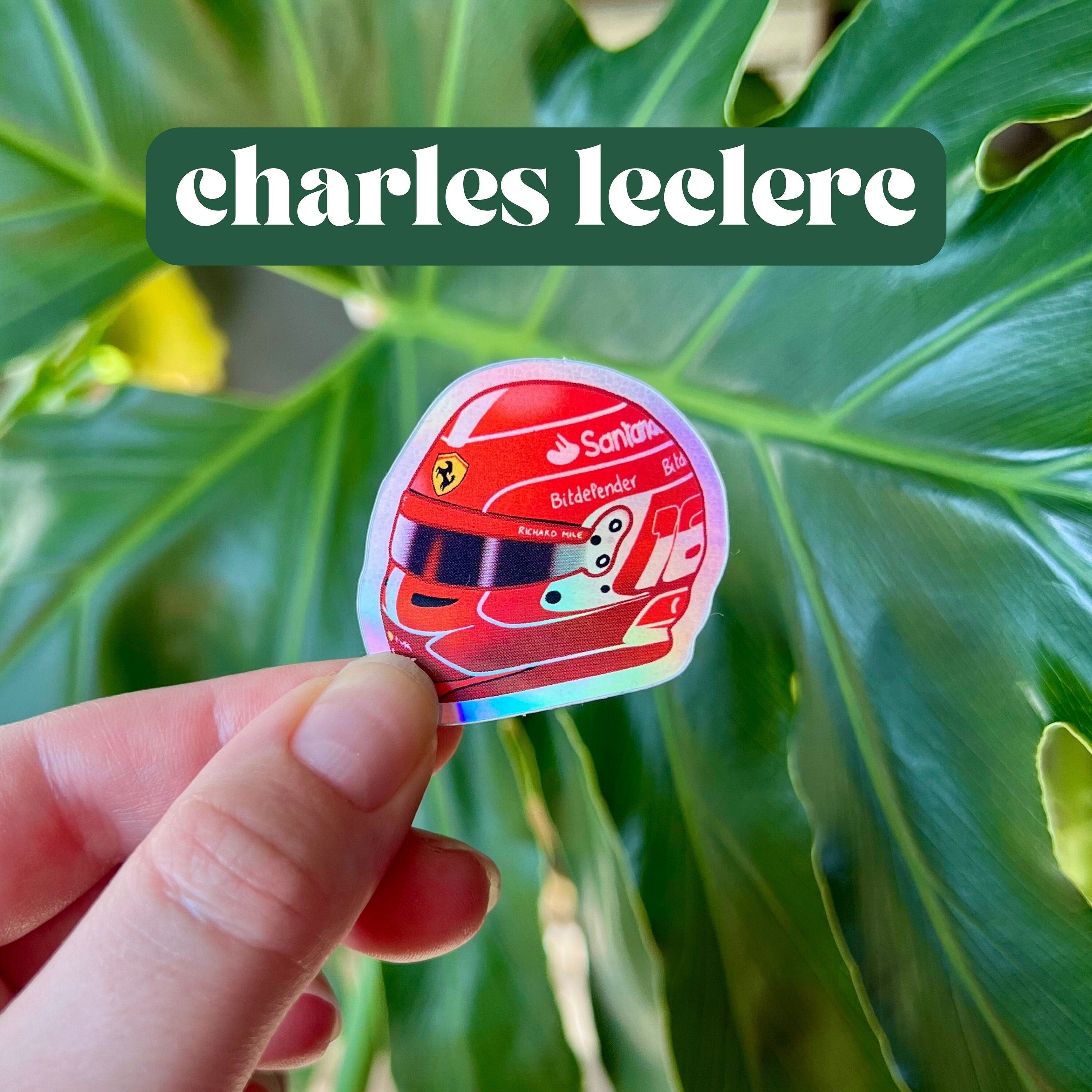 Charles Leclerc mini helmet sticker