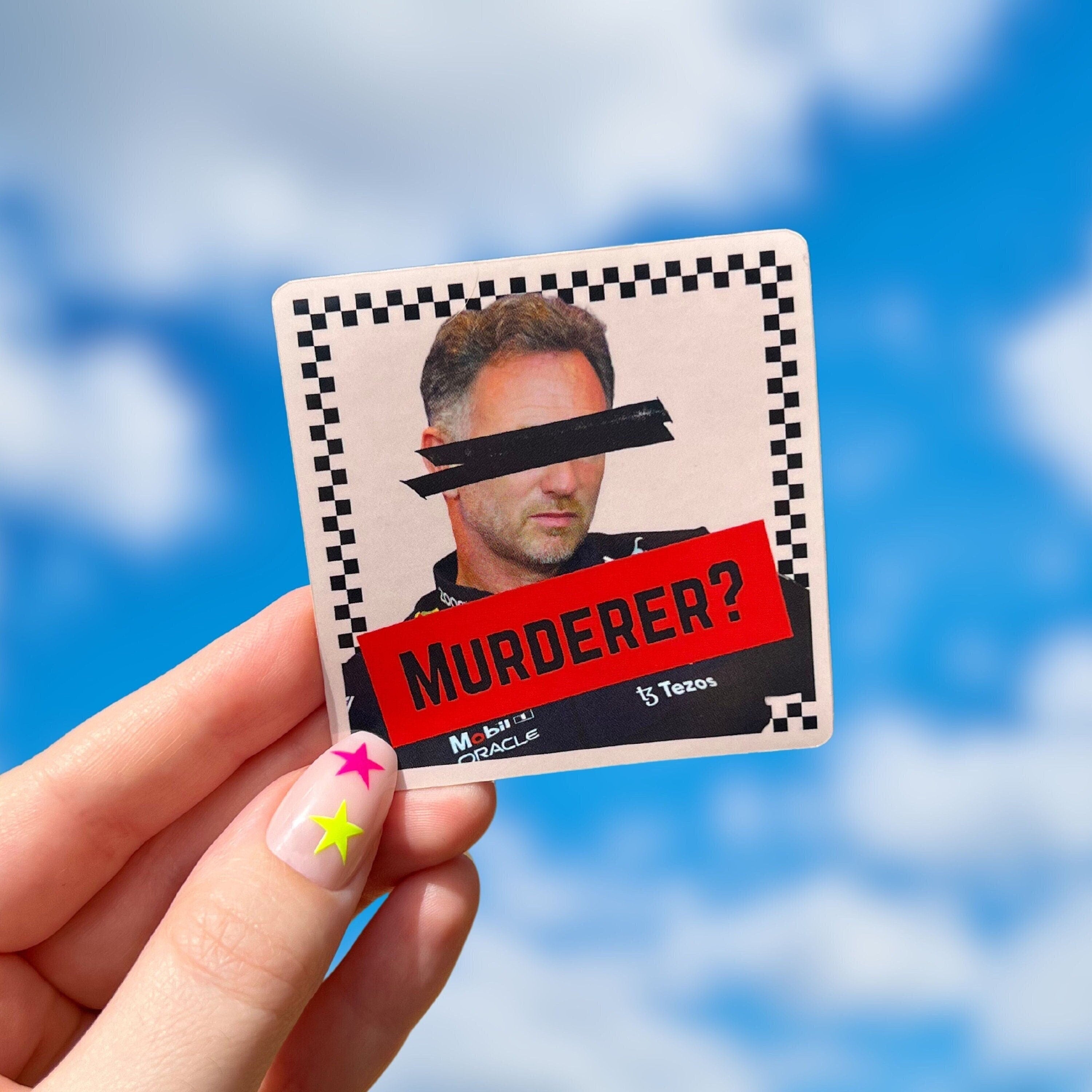 Murderer? F1 sticker | cute Formula One sticker for notebooks, water bottles, laptops | F1