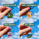 F1 helmet acrylic charm MYSTERY PACKS | F1 driver keychains for backpacks, bags, and more! | formula one keychains