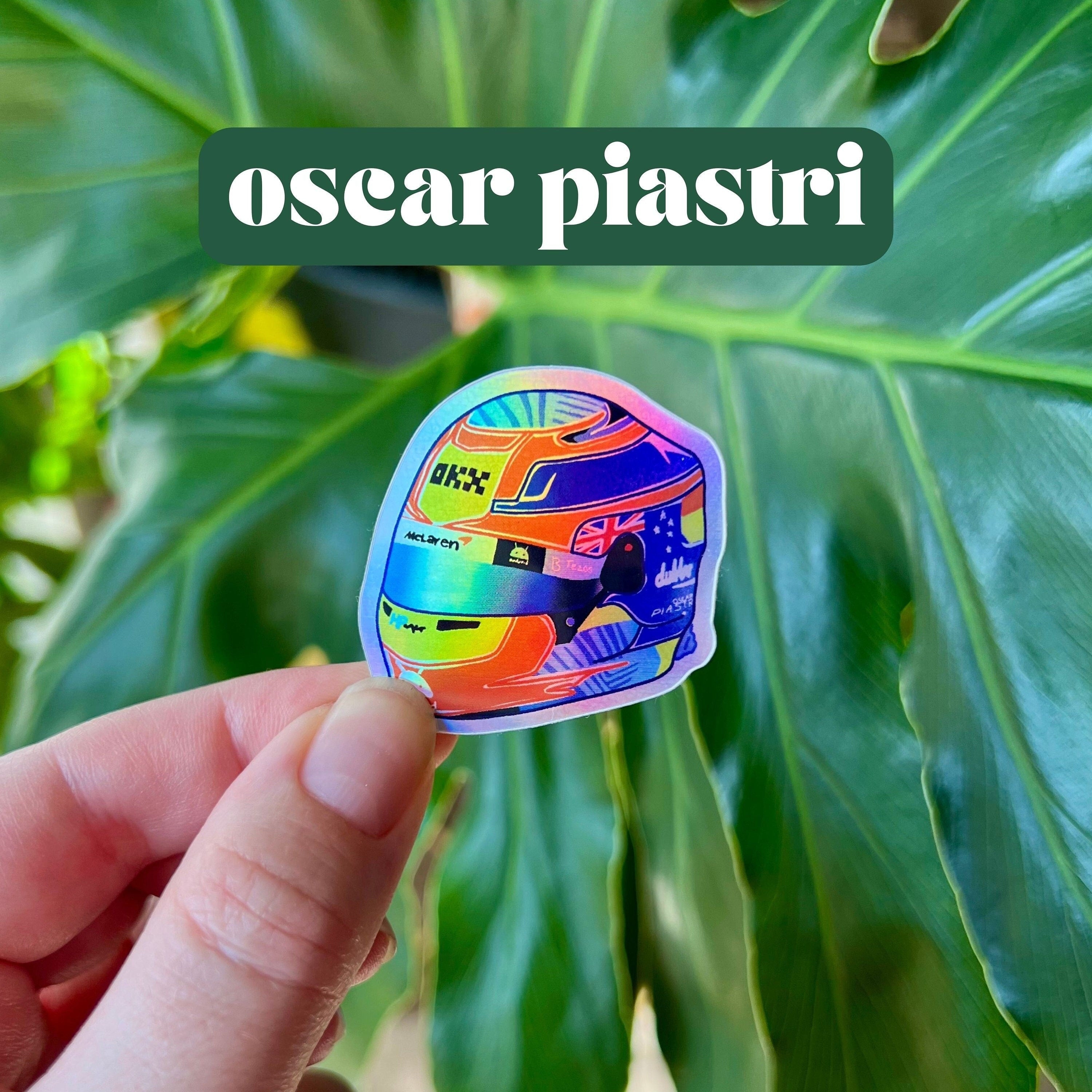 Oscar Piastri mini helmet sticker