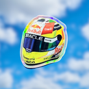 Sergio Perez mini helmet sticker