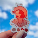 Red Western Girl sticker