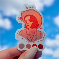 Red Western Girl sticker