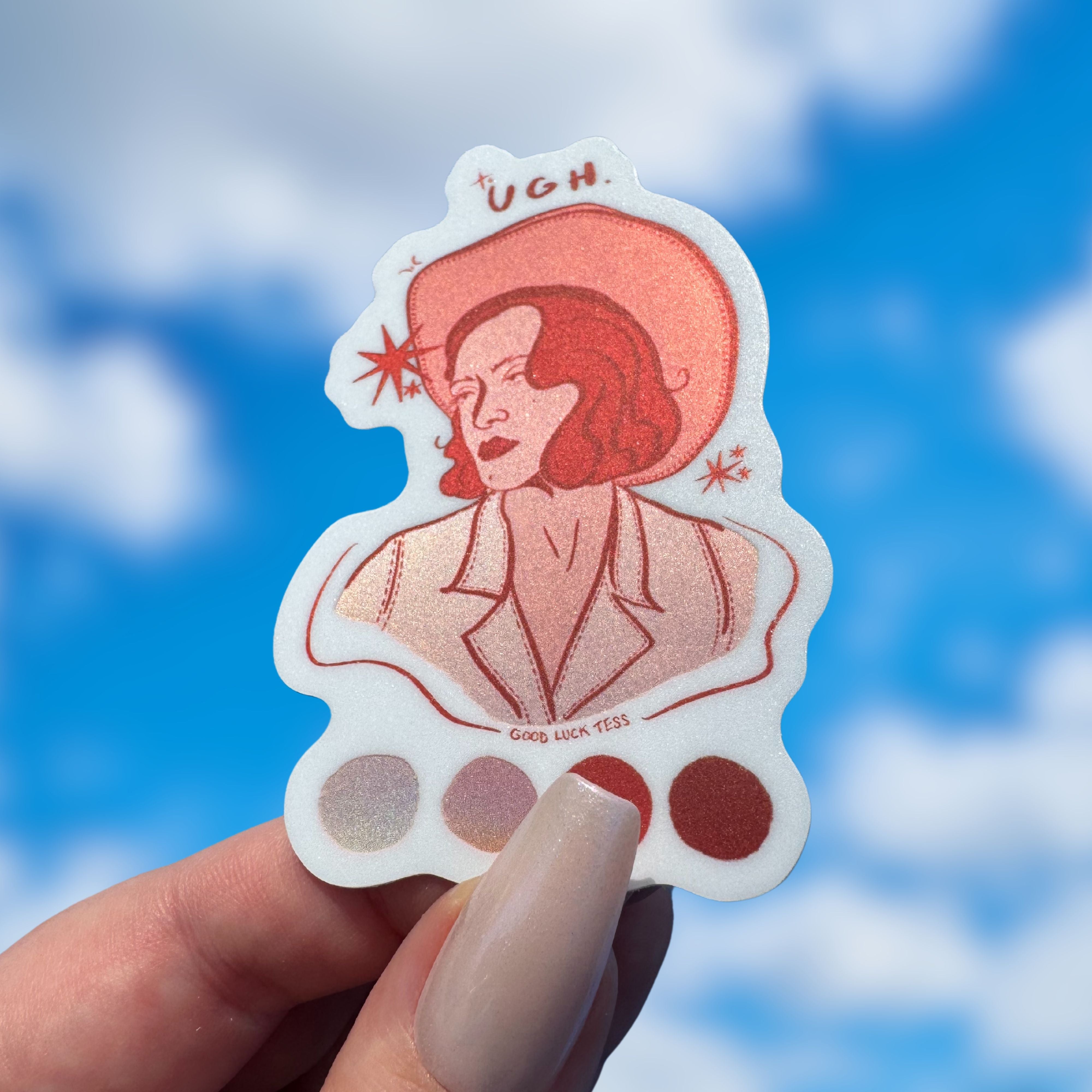 Red Western Girl sticker