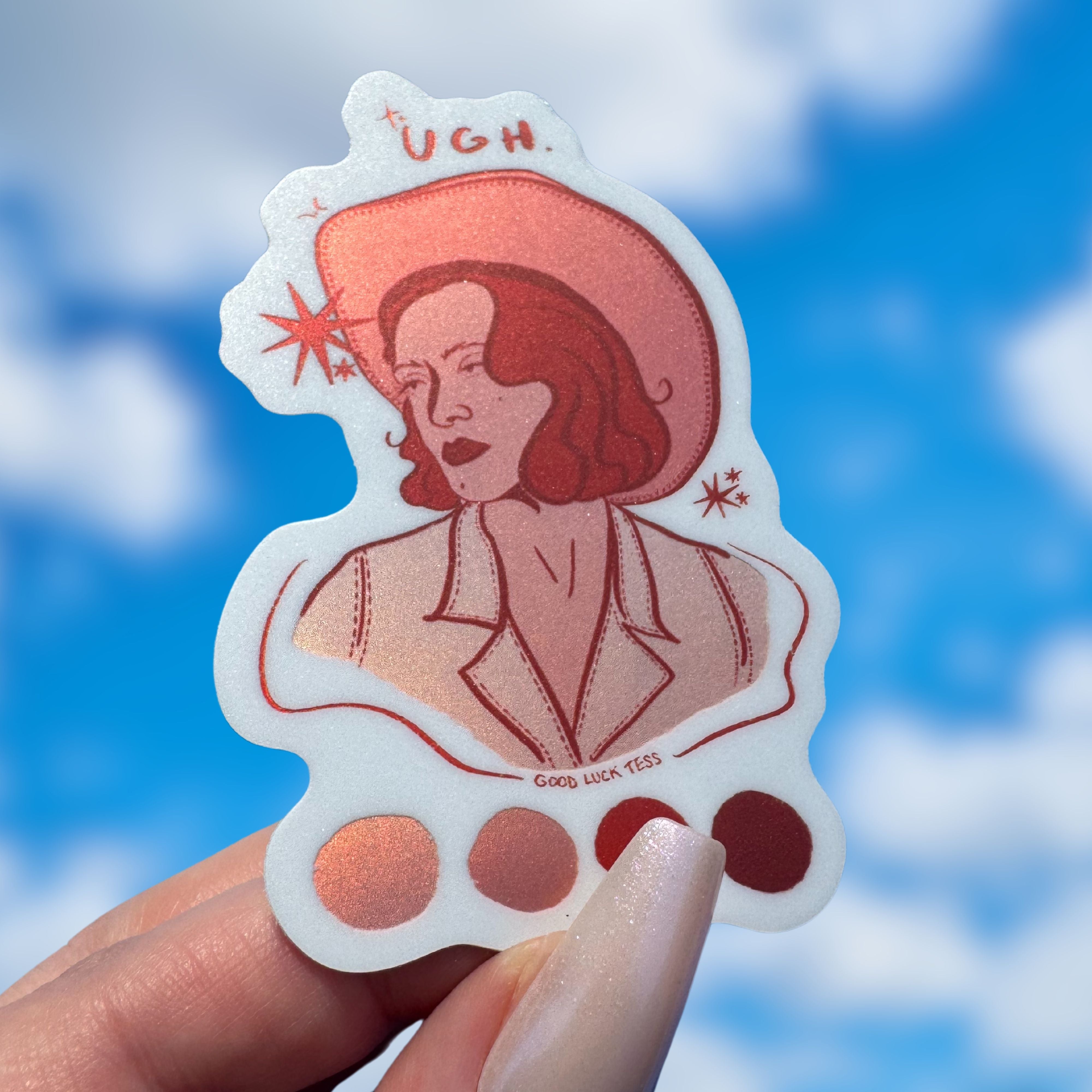 Red Western Girl sticker