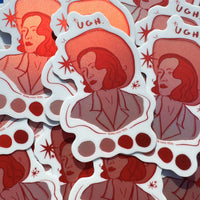 Red Western Girl sticker