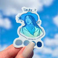 Blue Western Girl sticker