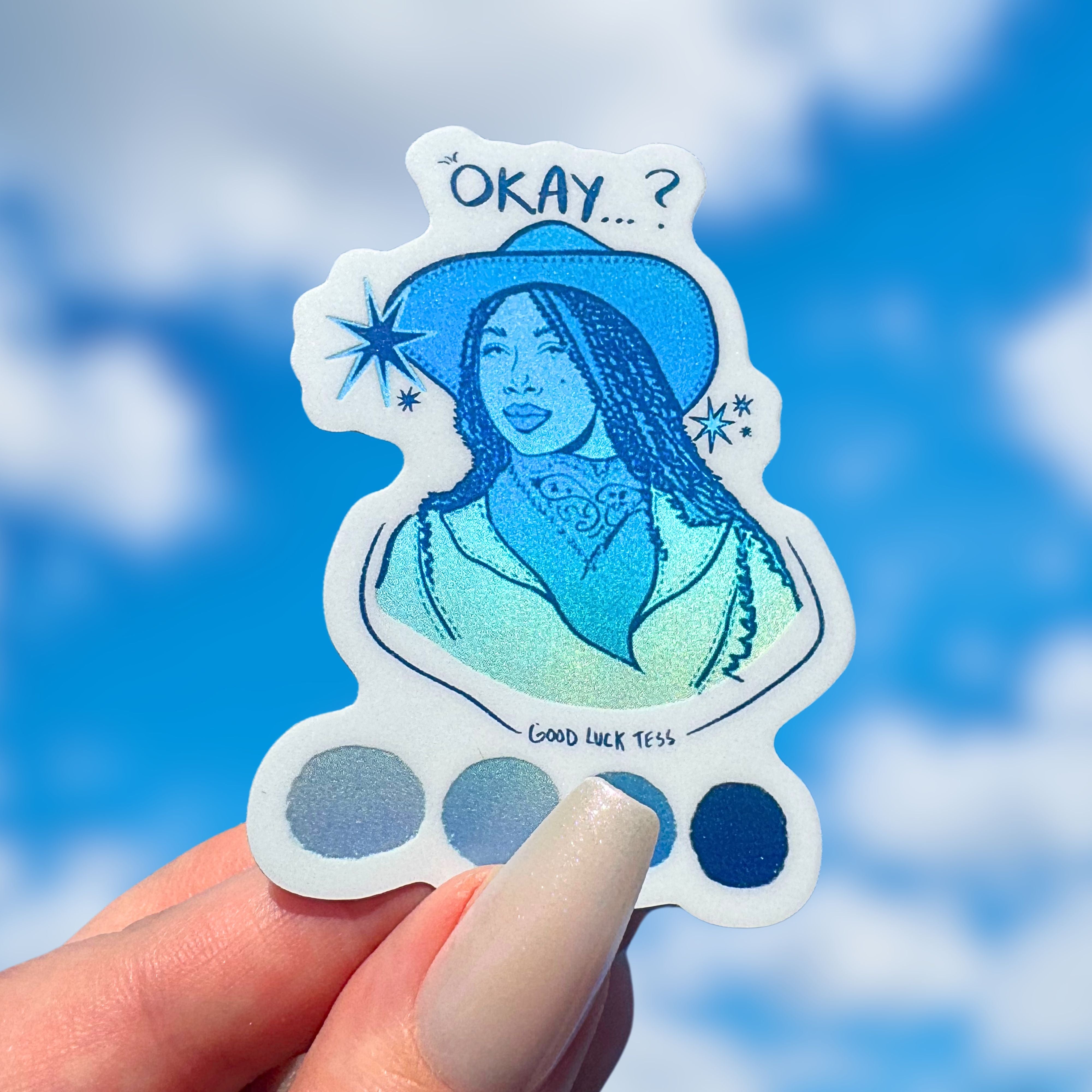 Blue Western Girl sticker