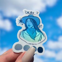 Blue Western Girl sticker