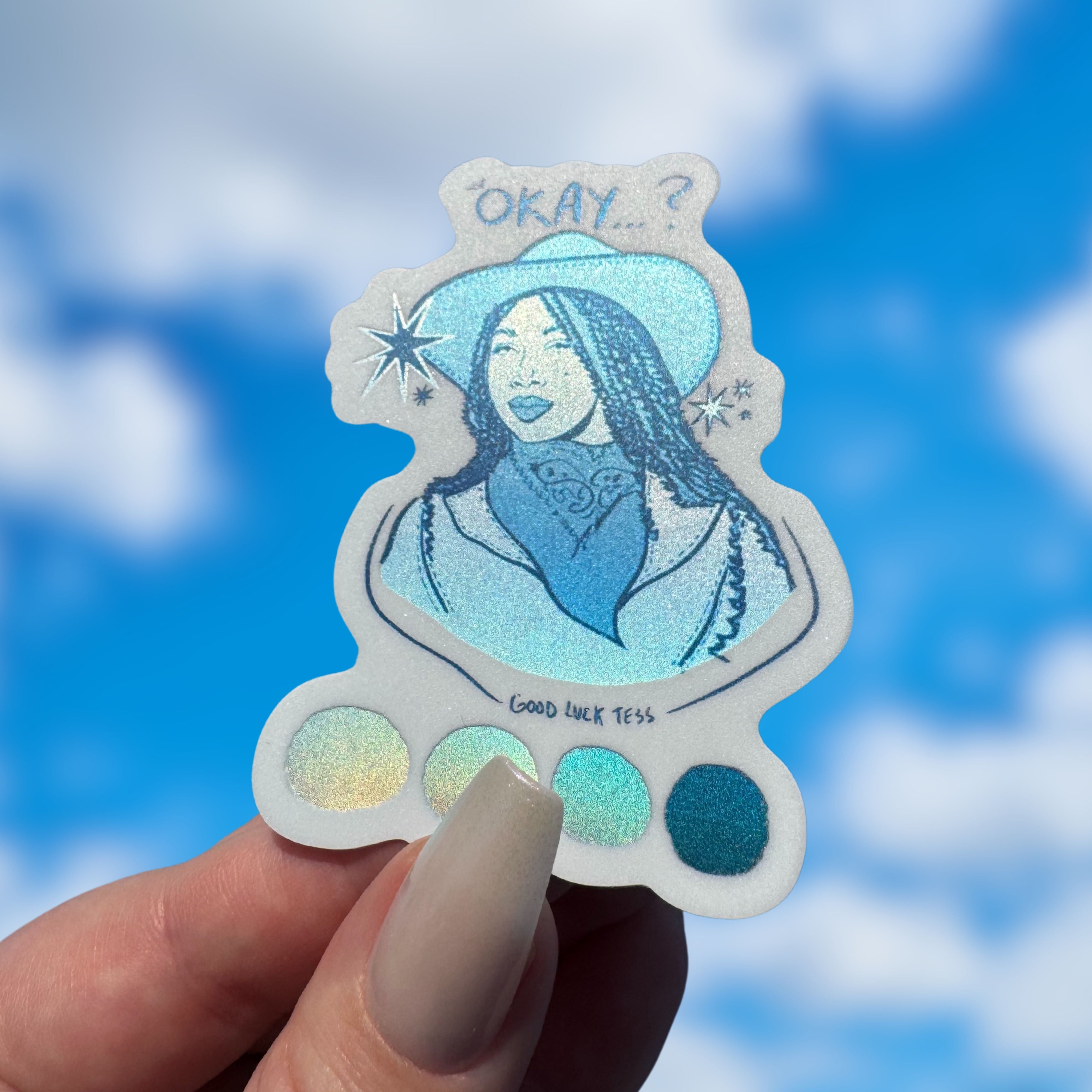 Blue Western Girl sticker