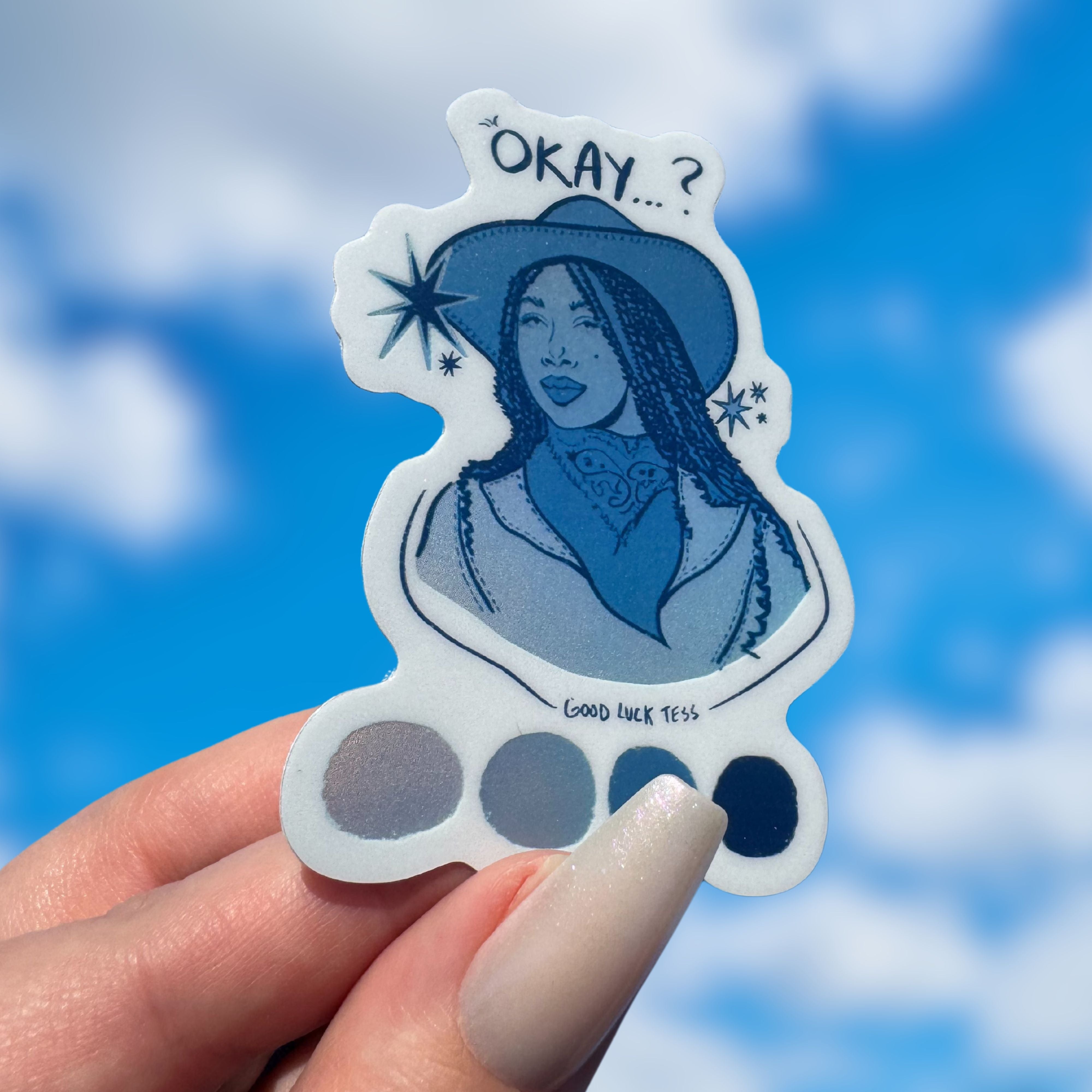 Blue Western Girl sticker