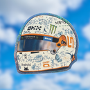 Large Lando Norris 2024 Hungary GP helmet sticker