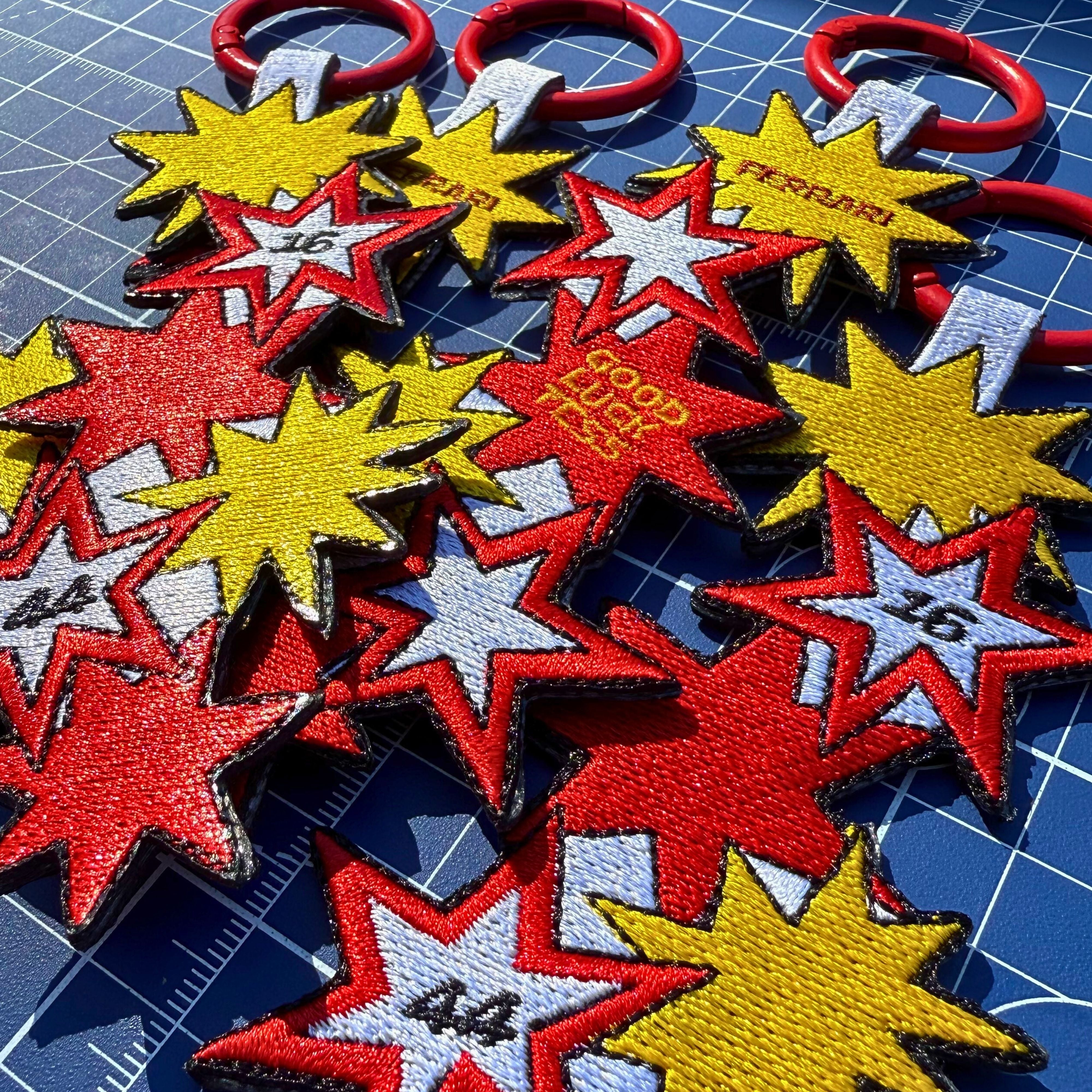 Ferrari 1644 Embroidered Keychain