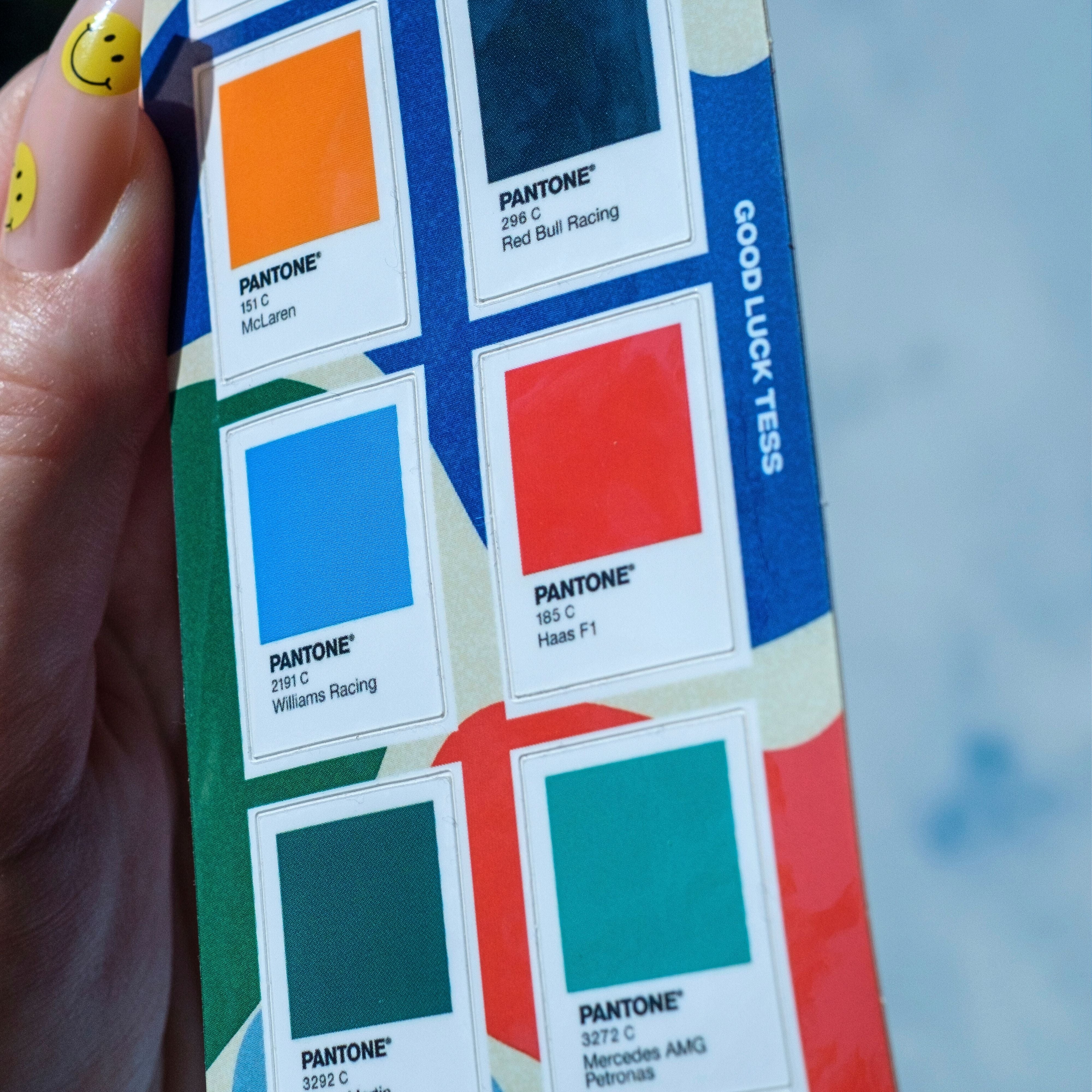 Pantone F1 Grid Color stickers sheet