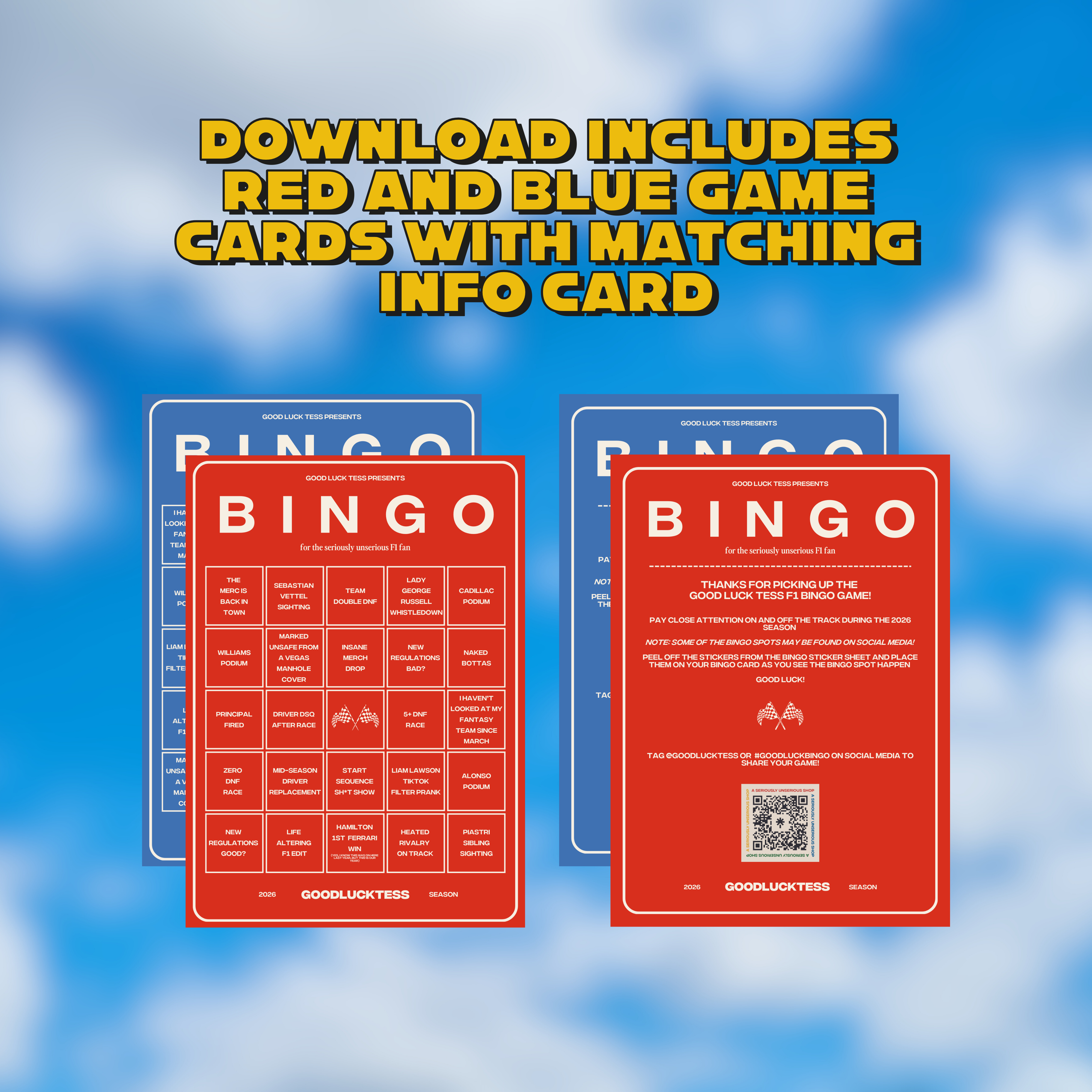 2026 F1 Bingo (DIGITAL DOWNLOAD)