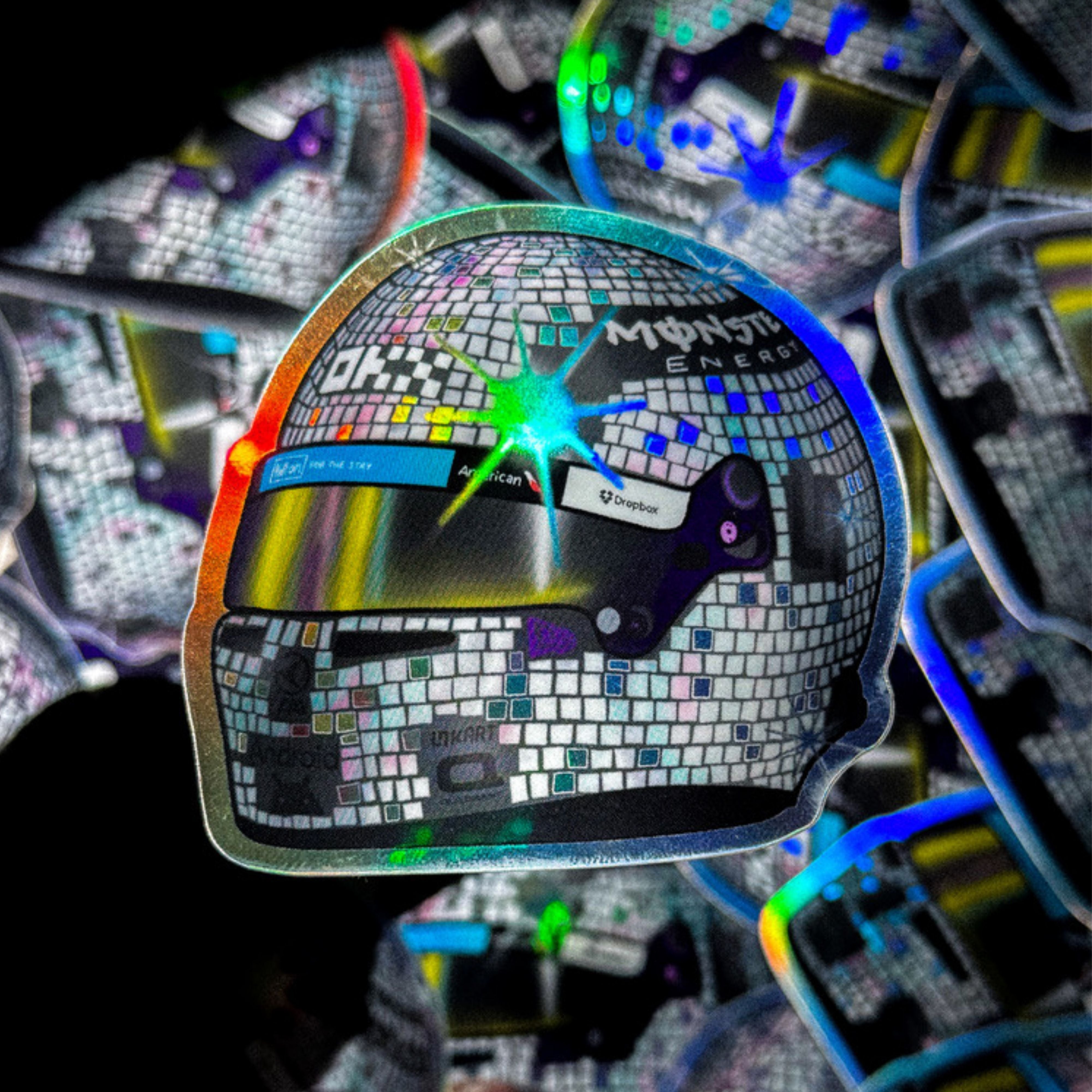 Disco Lando Norris Miami '25 helmet sticker