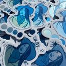 Blue Western Girl sticker