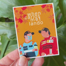 When Carlos Met Lando | Lando Norris Carlos Sainz sticker Mclaren Ferrari F1 Laptop and Water bottles Formula One duo