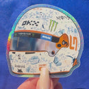 Large Lando Norris 2024 Hungary GP helmet sticker