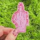 "Obsession" Middle Finger sticker