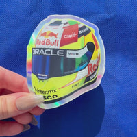 Large Sergio Perez helmet sticker