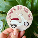 F1 "Vespa of Shame" sticker | cute Formula One sticker for notebooks, water bottles, laptops | F1