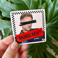 Murderer? F1 sticker | cute Formula One sticker for notebooks, water bottles, laptops | F1