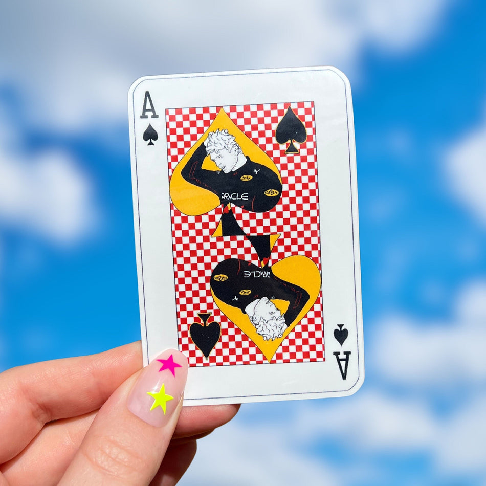 Max Verstappen playing card sticker – Good Luck Tess