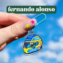 F1 helmet acrylic charm MYSTERY PACKS | F1 driver keychains for backpacks, bags, and more! | formula one keychains